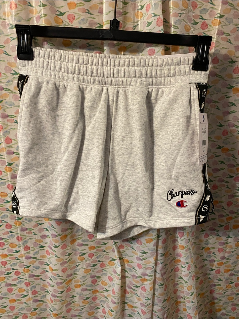 Champion Gray Athletic Logo Tape Shorts